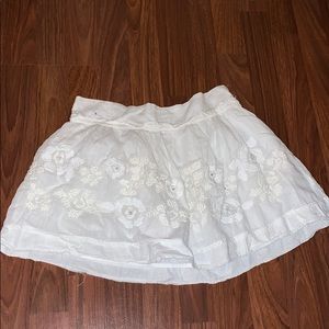 White stitched flower skirt